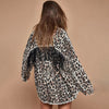 Leopard Denim Tassel Jacket for Women