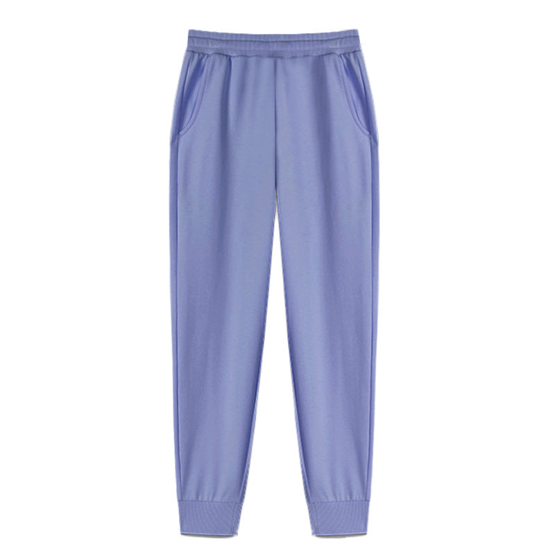 Solid Color Loose Fitting Loungewear Casual Pants