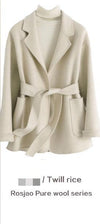 Pure Handmade Cashmere Coat Women Reversible
