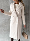 Women's Long-Sleeve Double-Button Wool Coat