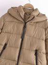 Veste matelassée en coton zippée à capuche Manteau en coton chaud