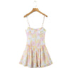 Summer Girlish Strap Dress with Three-Dimensional Steel Ring