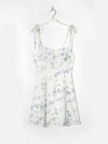 Women's Printing Slip Dress Lace Up Cinched Short Dress
