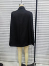 Cloak vest coat Black Blazer
