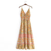 Rayon Floral Flounce Tassel Dress