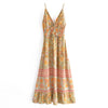 Rayon Floral Flounce Tassel Dress