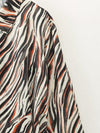 Long Sleeve Animal Print Slimming Shirt Dress