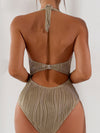 Lace-Up Cutout One-Piece Swimsuit