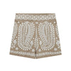 Street Casual Linen Embroidery Shorts for Women