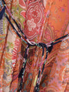 Women's Round Neck Long Sleeve Printed Short Dress