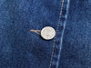Gilet en jean à simple boutonnage et col en V avec boutons