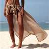 Lace-up beach sun-protective sarong skirt