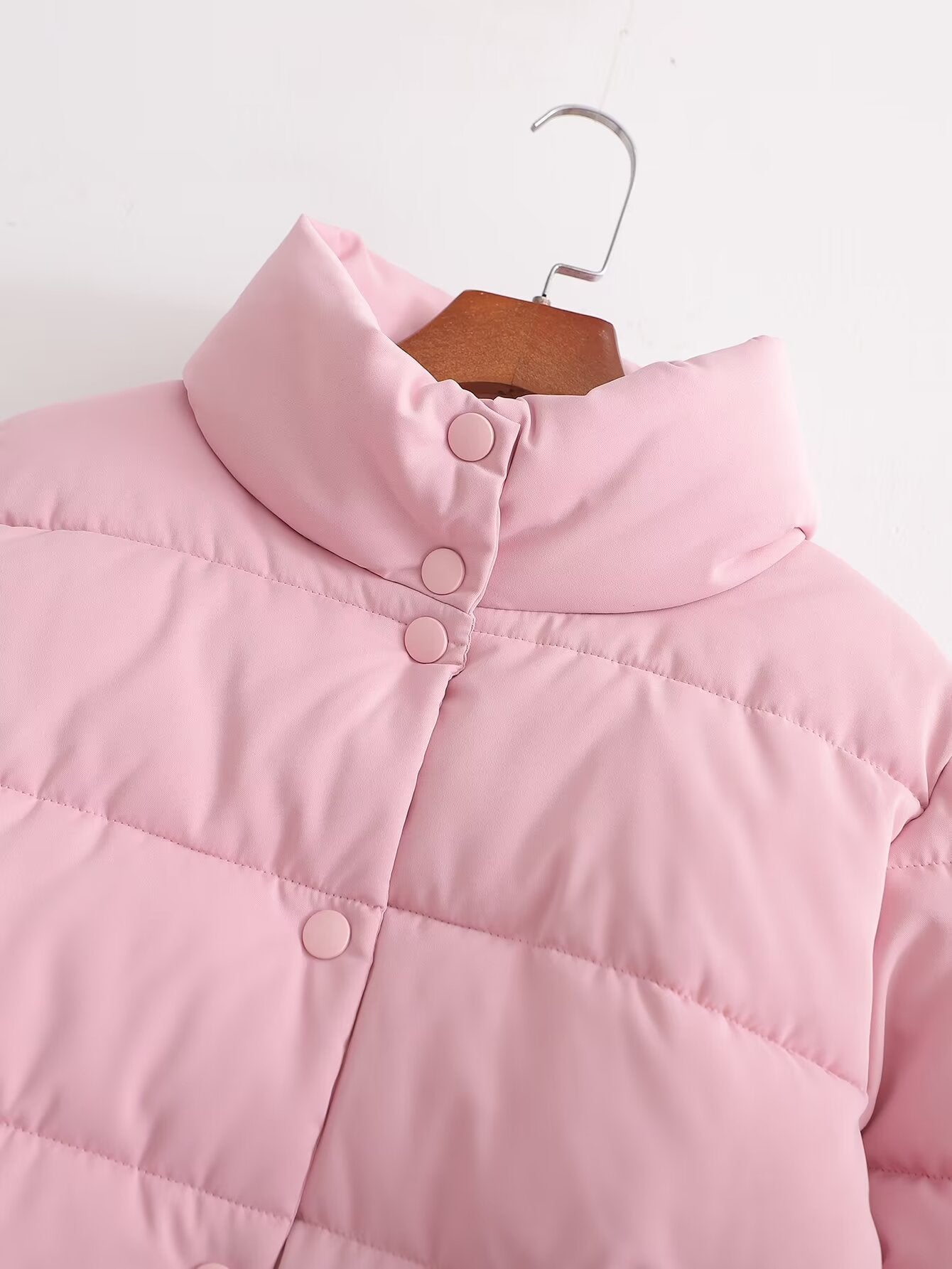 Stand Collar Slimming Bread Cotton Padded Coat for Women