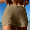 Short fourreau à texture de dentelle Pantalon de plage pour femme