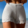 Short fourreau à texture de dentelle Pantalon de plage pour femme