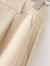 Spring Solid Color Vest and Trousers Suit for Women