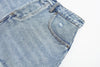 Street High-Waist Denim Shorts with Tassel Frayed Distressing