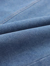 Schlankmachender Midi-Jeansrock mit hoher Taille für den Frühling