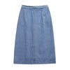 Spring High-Waist Slimming Midi Denim Skirt