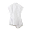 Weißes Popeline-Hemd im Retro-Stil mit Schnürung für Damen