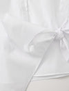 Weißes Popeline-Hemd im Retro-Stil mit Schnürung für Damen