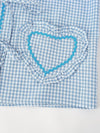 Lässiges Hemd mit geflochtener Karo-Schleife in Kontrastfarbe für Damen