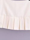 Jupe-pantalon large plissée de couleur unie pour femmes, Design de rue