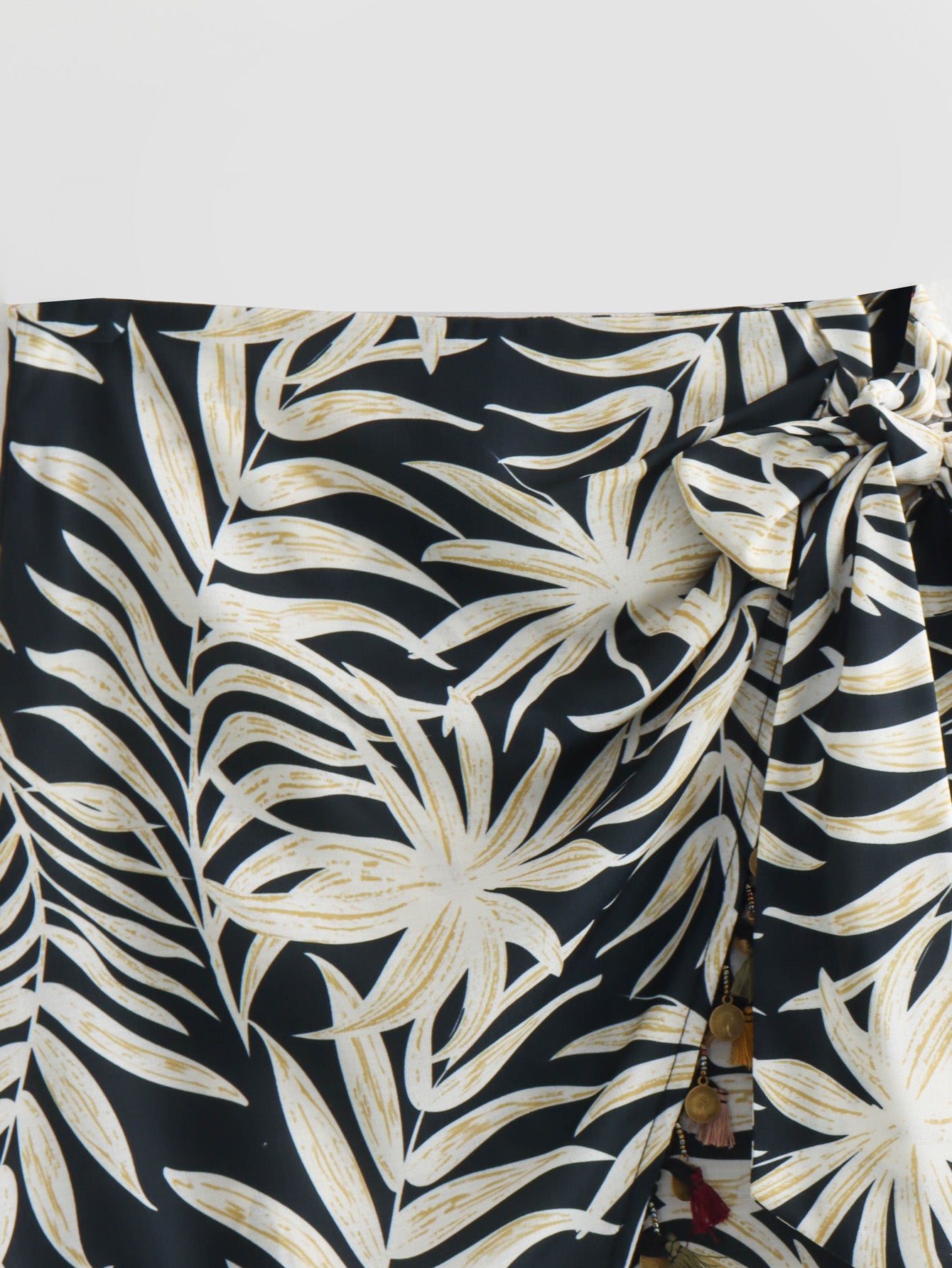 Printed Tassel Skirt for Women Slightly Mature Design