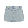 French Short Denim Overalls Skirt with Pocket Zipper