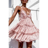 Fresh Sweet Digital Printed Lace Dress