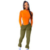 Brushed Hoody Sport Casual Stacked Pants for Women
