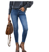 Knöchellange Jeanshose mit elastischer Taille und schmaler Passform