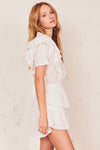 Pastoral Refined White Lace Tiered Sundress