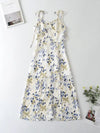 French Summer Women Strap Floral Dress