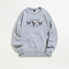 Three Butterfly Letters Long-Sleeve Crew Sweater