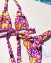 Halterneck Printed Bikini Women Swimming Suit