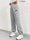 women's sweatpants straight leg Gray Sports Pants