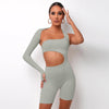 Long Sleeve Sexy Hollow Out Sports Jumpsuit