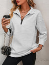Half Long Sleeve Zipper sweatshirt for women