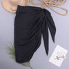 Solid Apron See-through Chiffon Split Beach Skirt