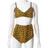 Leopard Print Bikini Long Sleeve Cardigan Cotton Set