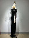 Black Feather Formal Dress