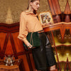 Faux Leather Casual Package Hip Middle Shorts