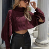Solid Color Knitwear Long Sleeve Pullover Women