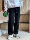 Thermal Velvet Thickened Ankle Banded Pink Sweatpants for Women