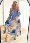 Jupe plissée imprimée drapée élégante pour femme
