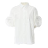 Chemise de niche blanche à manches courtes pour femmes, haut de travail