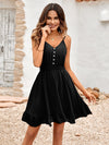 Casual Simple Solid Color Suspender Waist Dress