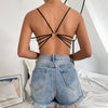 Women's Spaghetti-Strap Backless Corset Vest Bodysuit