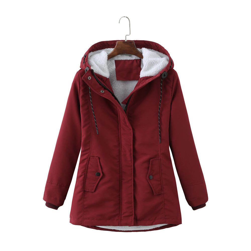 Women's Cotton-Padded Coat with hood
